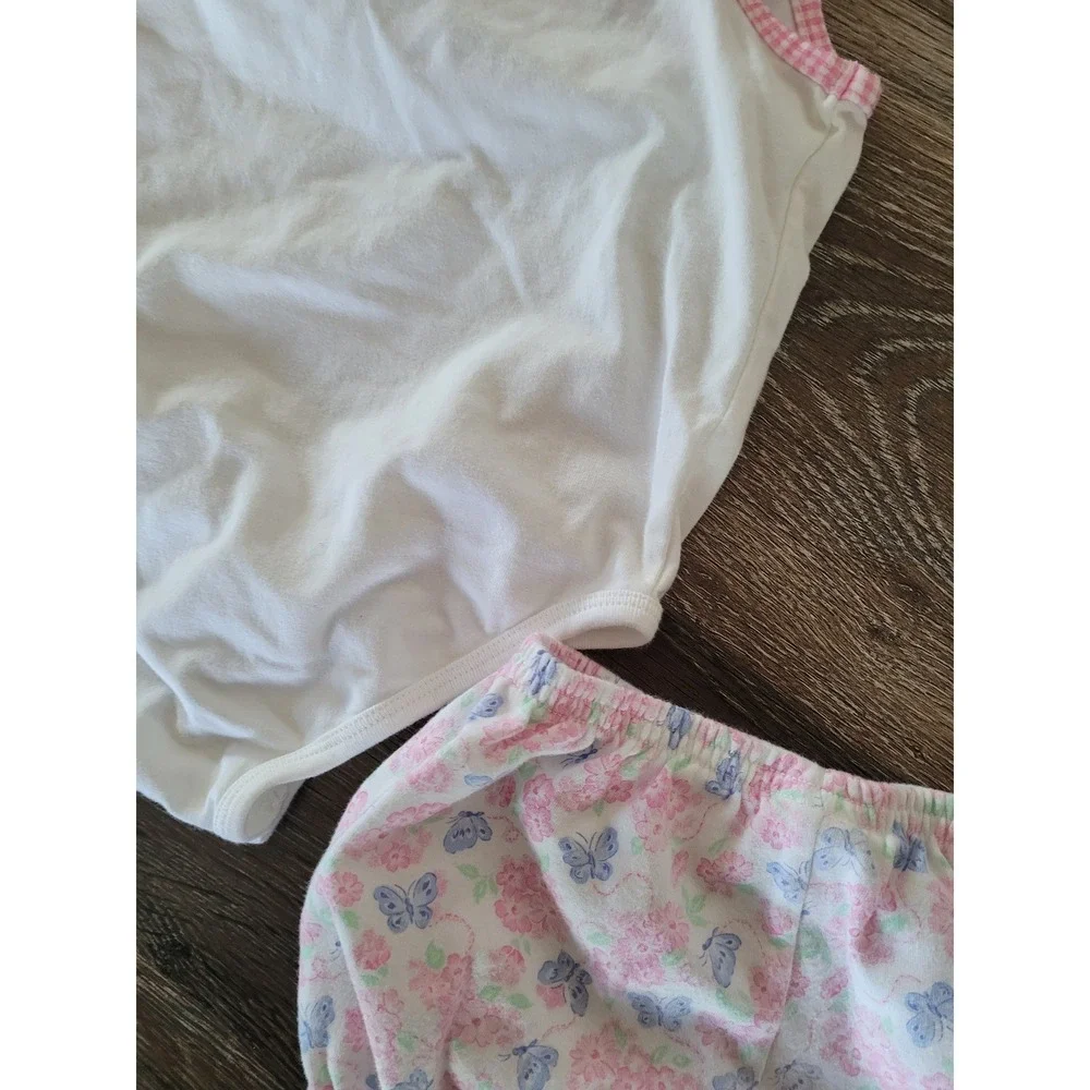 Vintage Koala Kids Baby Girls 18M Floral Butterfly Cami Bloomer Set Pink #10